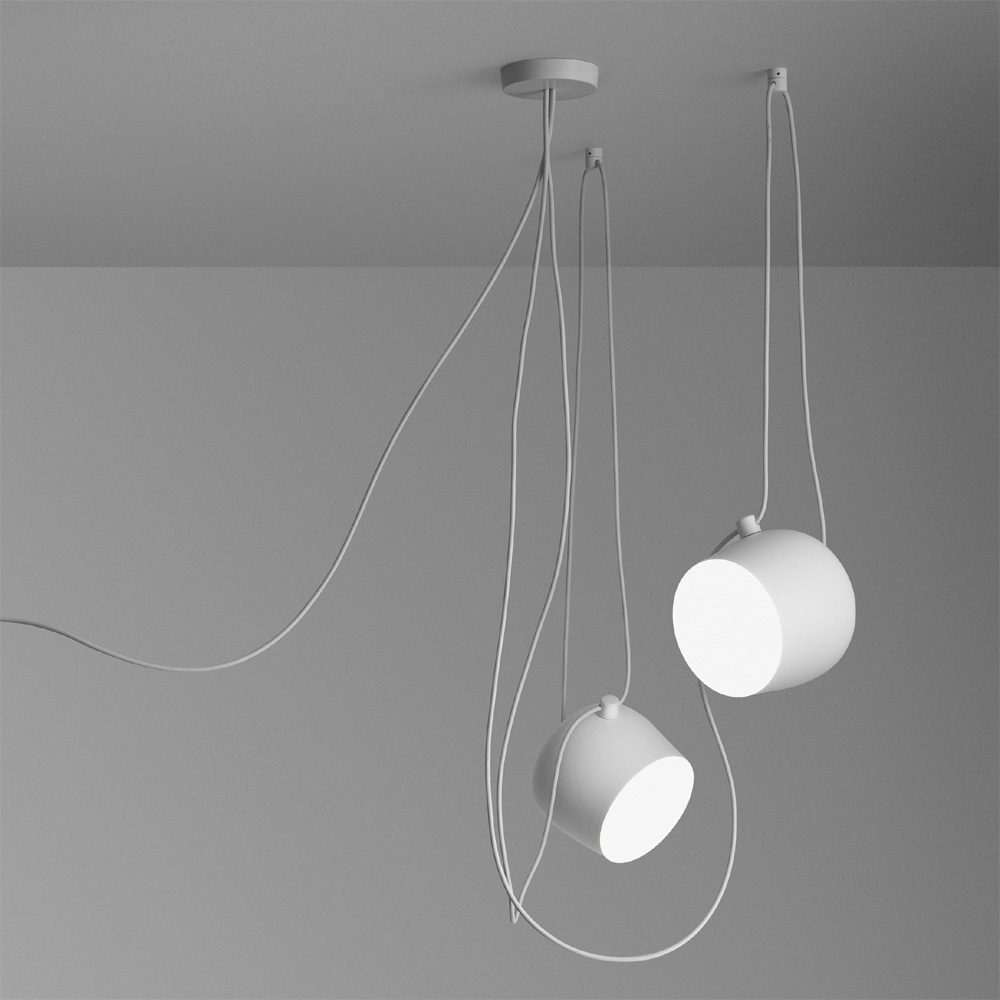 AIM Pendelleuchte Flos Erweiterung Weiß Deckenleuchte Designleuchte