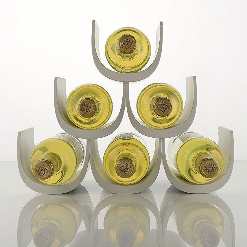 Noè Flaschenregal Weiß Baukastensystem [6 Flaschen] - Alessi GIA13 W - Giulio Lacchetti