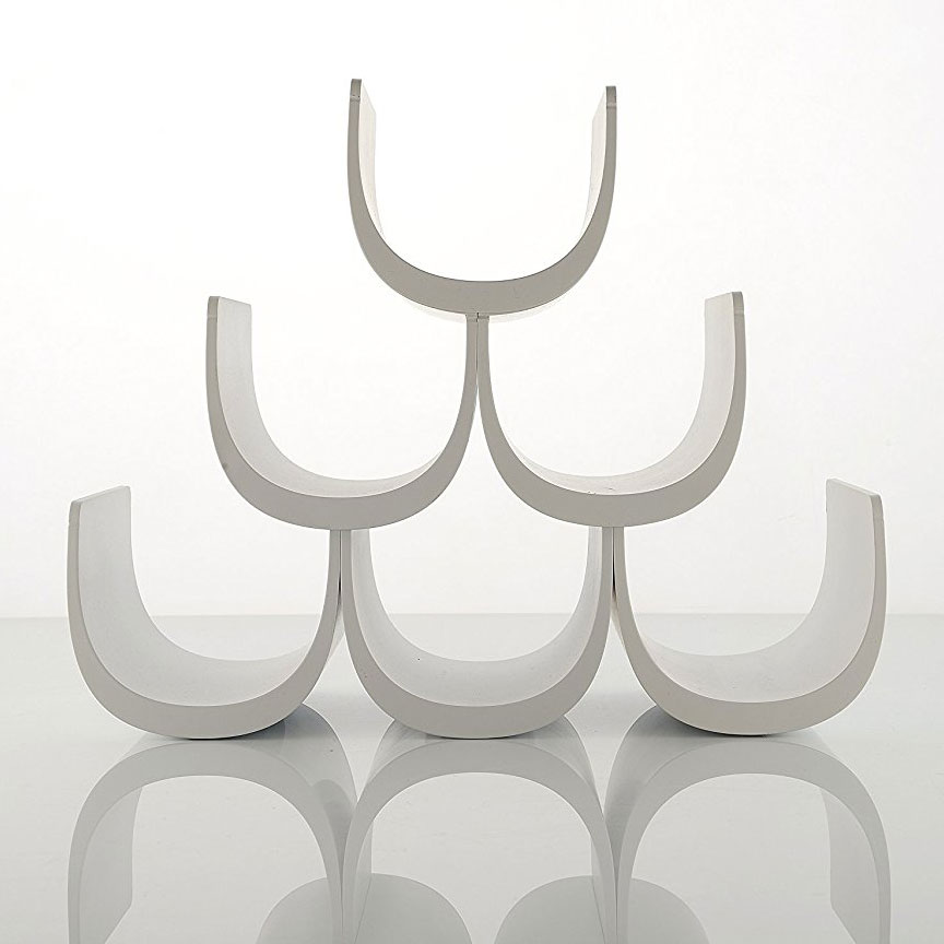 Noè Flaschenregal Weiß Baukastensystem [6 Flaschen] - Alessi GIA13 W - Giulio Lacchetti