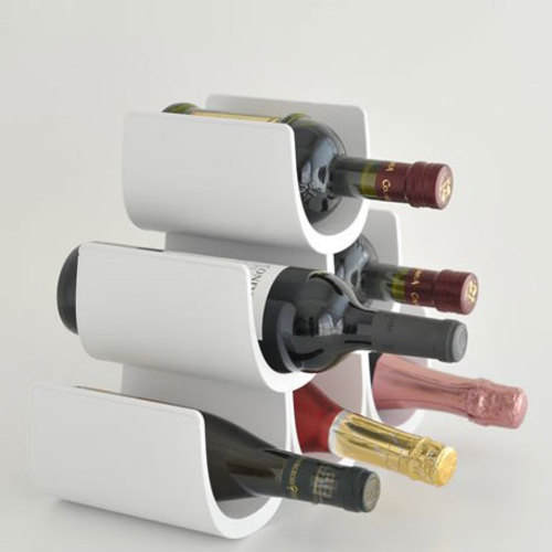 Noè Flaschenregal Weiß Baukastensystem [6 Flaschen] - Alessi GIA13 W - Giulio Lacchetti