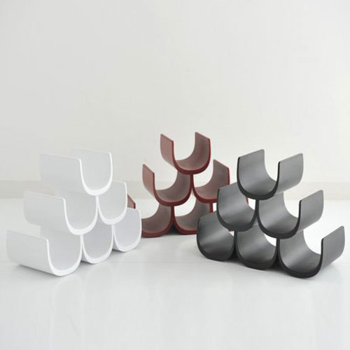 Noè Flaschenregal Weiß Baukastensystem [6 Flaschen] - Alessi GIA13 W - Giulio Lacchetti