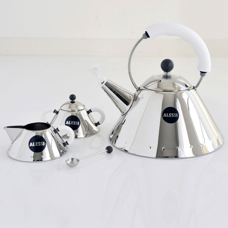 Wasserkessel Weiß - Alessi 9093 W - Michael Graves