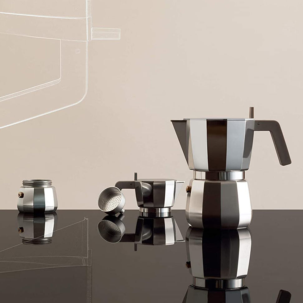 Moka DC06/3 Espressokocher für 3 Tassen - Alessi DC06/3 - David Chipperfield