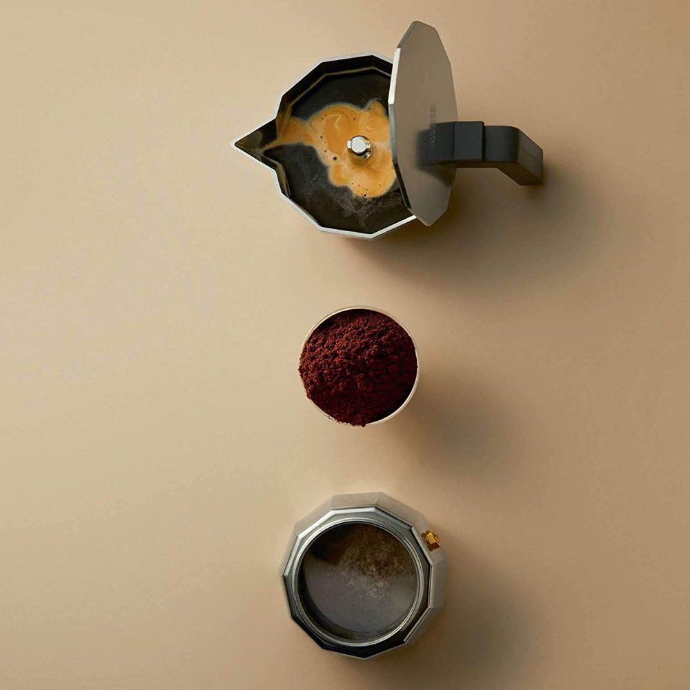 Moka DC06/9 FM Espressokocher für 9 Tassen Induktionsgeeignet - Alessi DC06/9 FM - David Chipperfield