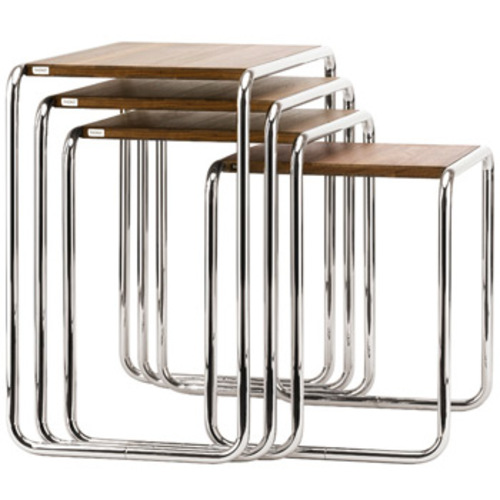 B 9 Pure Materials Nussbaum Beistell- und Satztische - Thonet - Marcel Breuer Couchtische