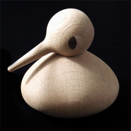 Bird Chubby rundlicher Holzvogel [Geräucherte Eiche] - ArchitectMade 430 - Kristian Vedel