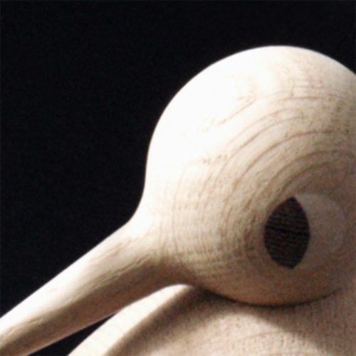 Bird Chubby rundlicher Holzvogel [Geräucherte Eiche] - ArchitectMade 430 - Kristian Vedel