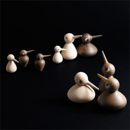 Bird Chubby rundlicher Holzvogel [Geräucherte Eiche] - ArchitectMade 430 - Kristian Vedel