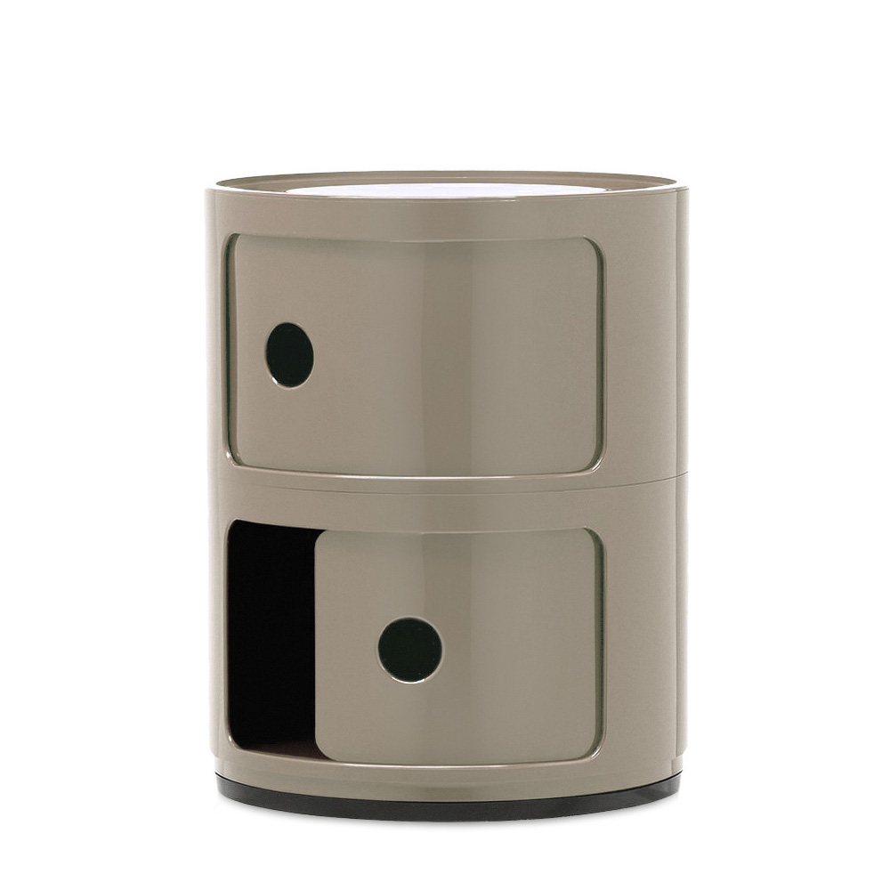 Componibili New Colors 2 Fächer Dove Gray/ Taubengrau - Kartell 4966TO - Anna Castelli Ferrieri