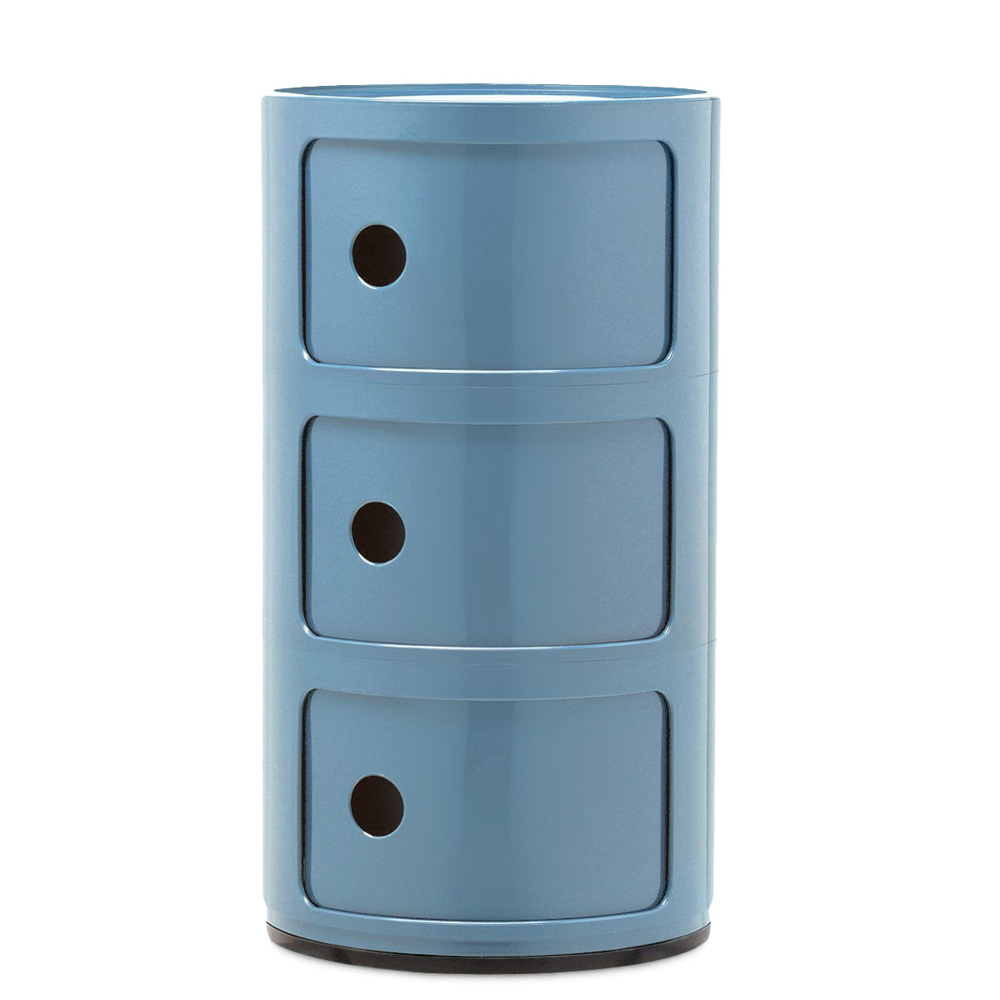 Componibili New Colors 3 Fächer Sky Blue/ Himmelblau - Kartell 4967AZ - Anna Castelli Ferrieri