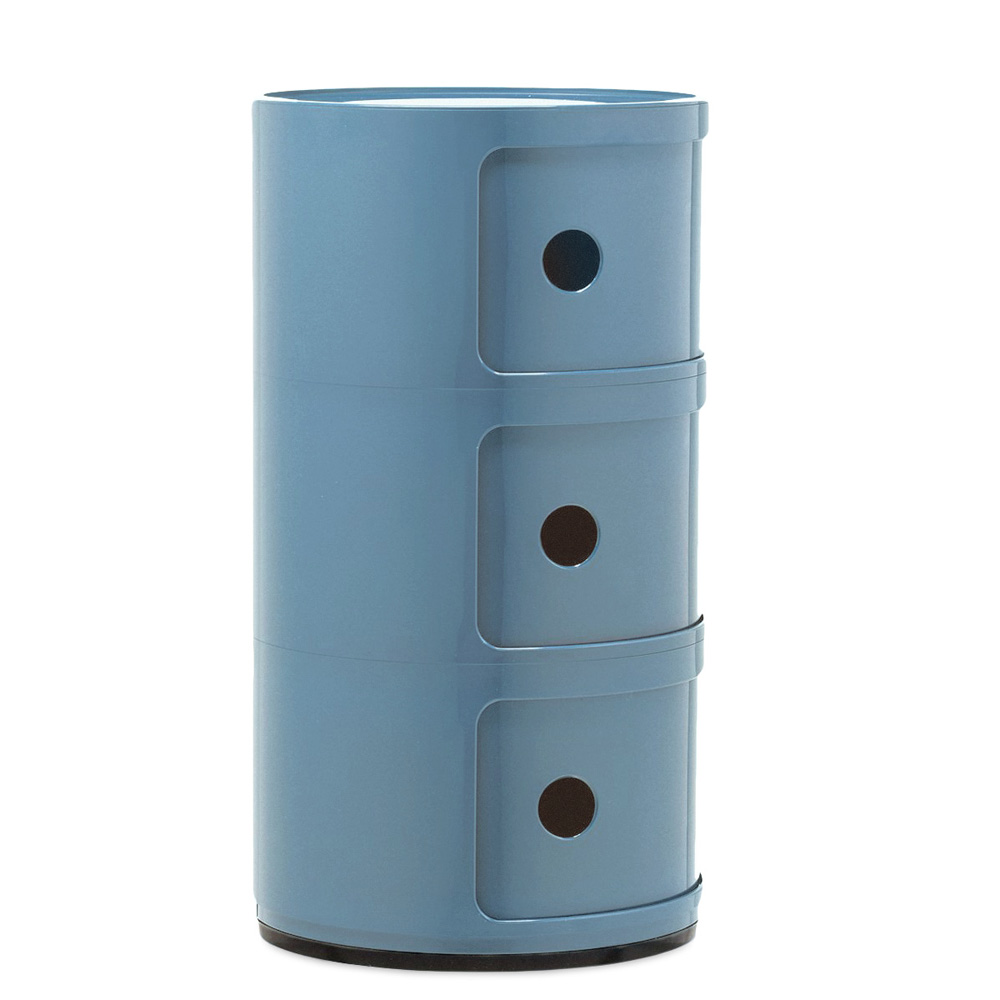 Componibili New Colors 3 Fächer Sky Blue/ Himmelblau - Kartell 4967AZ - Anna Castelli Ferrieri