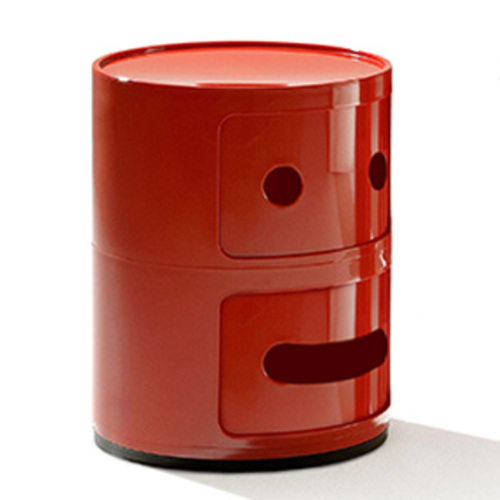 Componibili Smile 2 2er Kommode Rot [Gerader Mund] - Kartell 4925 10 - Fabio Novembre Tribute to Anna Castelli Ferrieri