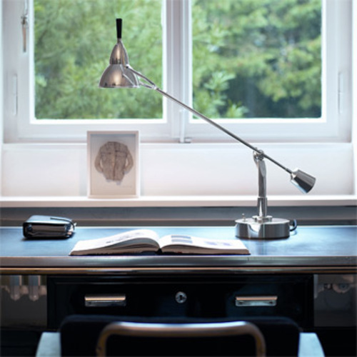 EB 28 versilberte Tischleuchte - Tecnolumen - Eduard Wilfried Buquet Schreibtischleuchte