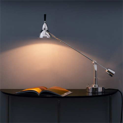 EB 28 versilberte Tischleuchte - Tecnolumen - Eduard Wilfried Buquet Schreibtischleuchte