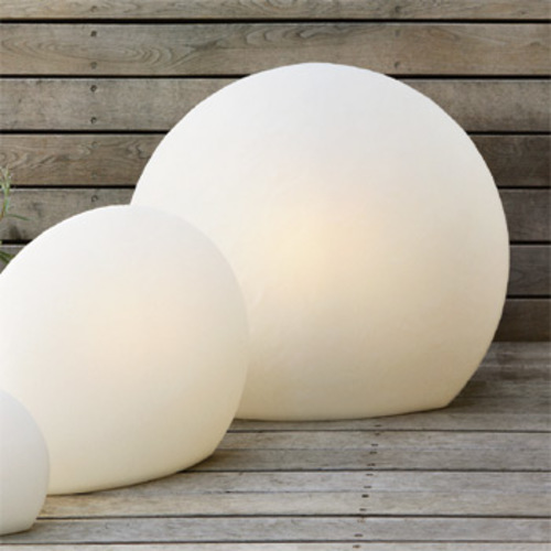 Eggo L Outdoor Weiß Bodenleuchte - Authentics - Monika Lipken Terrassenleuchte