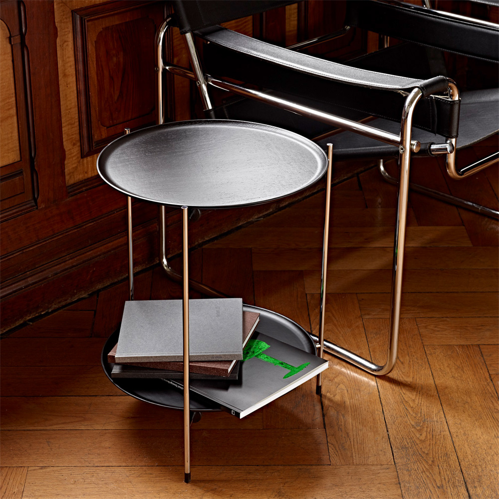 Eiermann Beistelltisch EE 61/2 Schwarz [2 Platten] - Tecnolumen EE 61/2 SW - Egon Eiermann