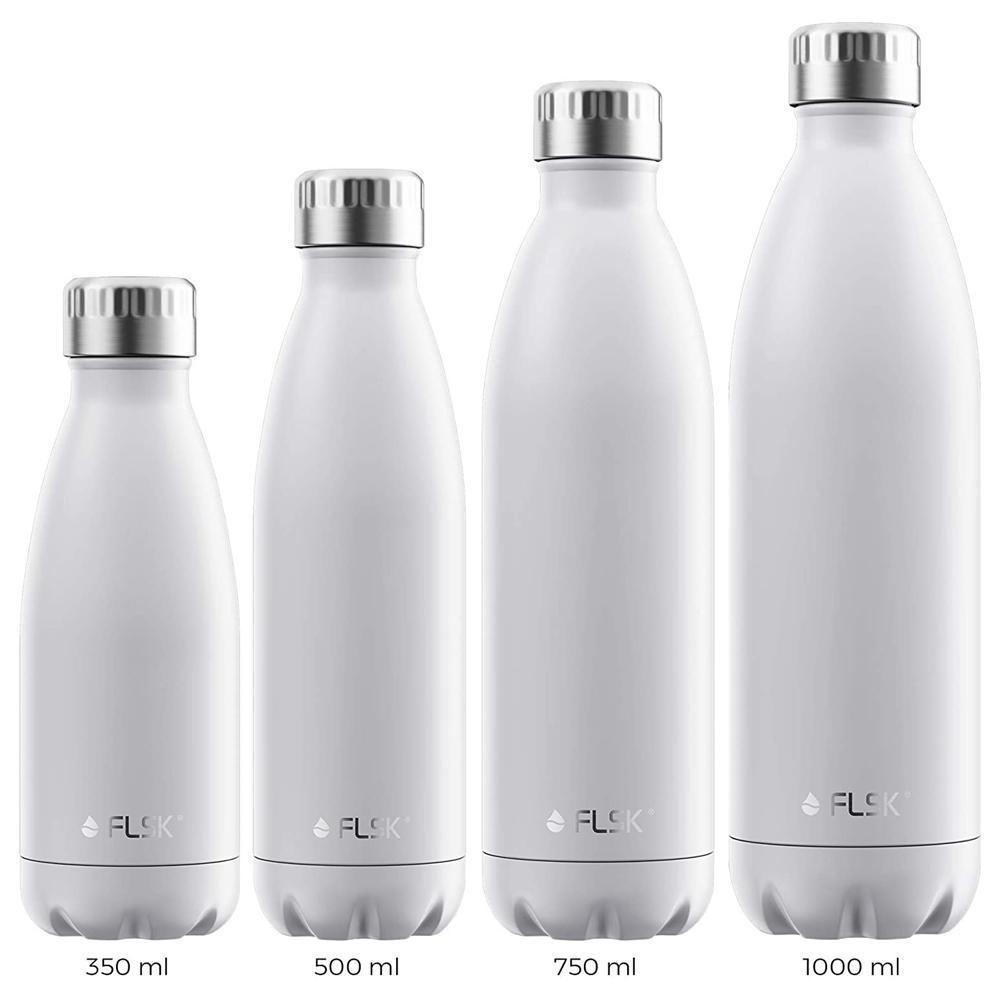 FLSK Trinkflasche White / Weiß [750 ml] - FLSK FL-750-CM-WHTE-011