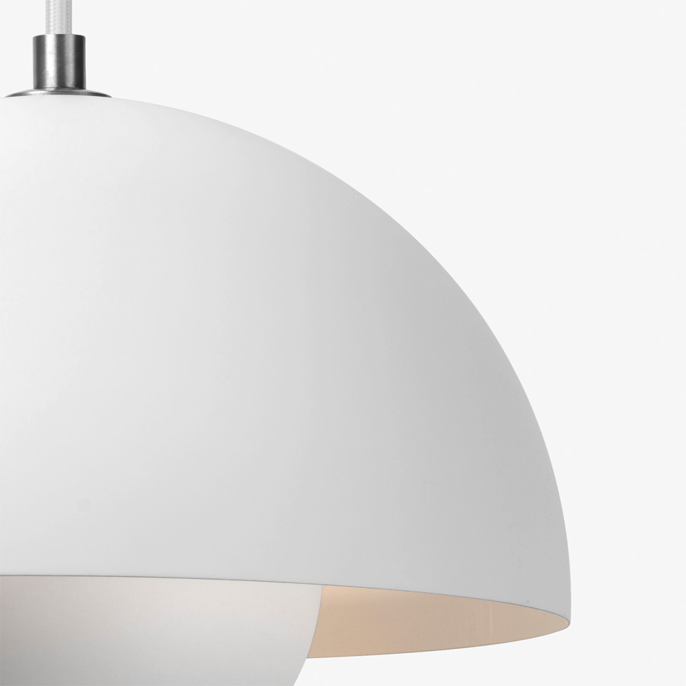 FlowerPot VP1 Matt Weiß Pendelleuchte - &Tradition 20703101 - Verner Panton