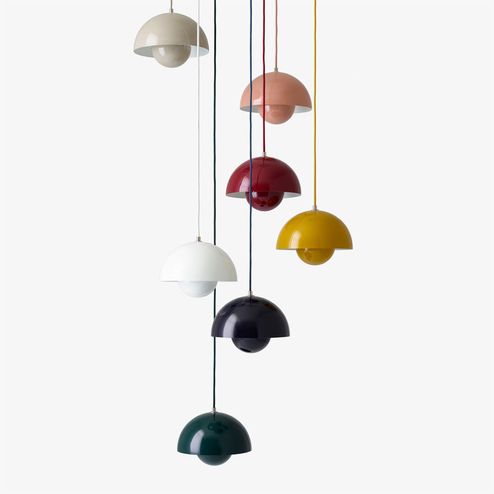 FlowerPot VP1 Matt Weiß Pendelleuchte - &Tradition 20703101 - Verner Panton