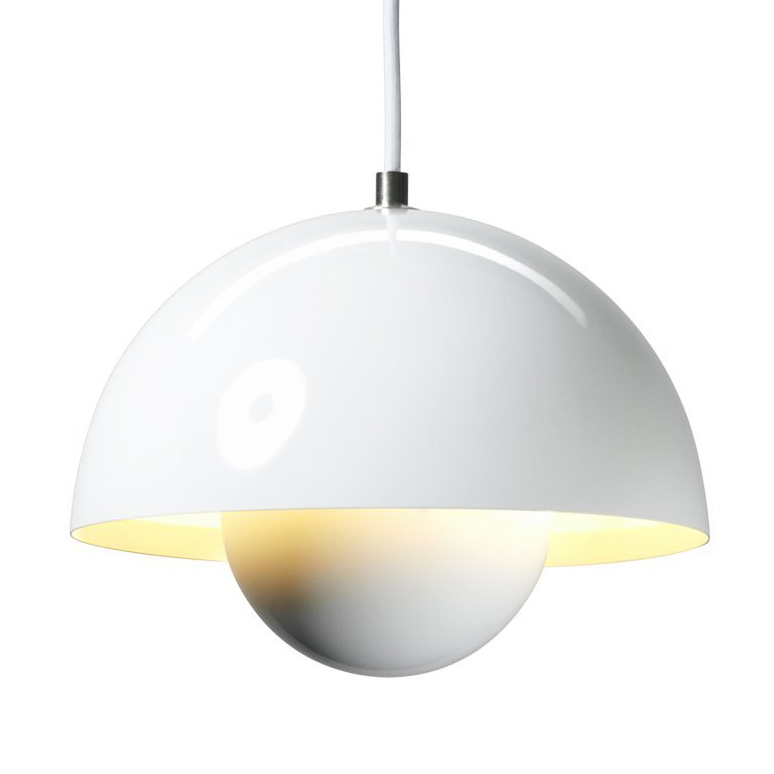 FlowerPot VP2 Weiß Pendelleuchte [Durchmesser 50 cm] - &Tradition 207630 - Verner Panton