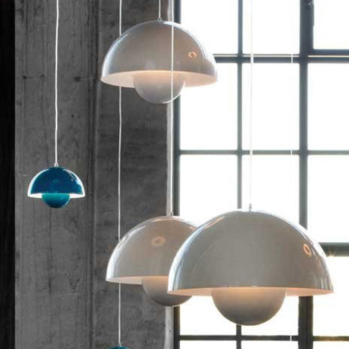 FlowerPot VP2 Weiß Pendelleuchte [Durchmesser 50 cm] - &Tradition 207630 - Verner Panton