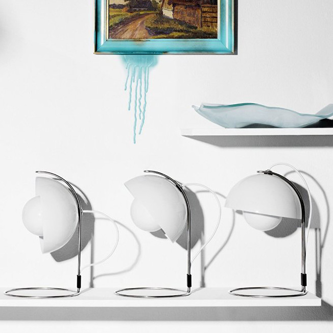 FlowerPot VP4 Matt Weiß Tischleuchte - &Tradition 20733101 - Verner Panton