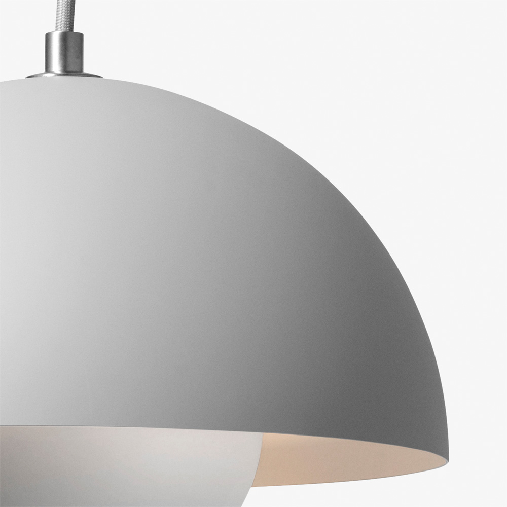 Flowerpot VP1 Pendelleuchte Matt Hellgrau - &Tradition 20709102 - Verner Panton