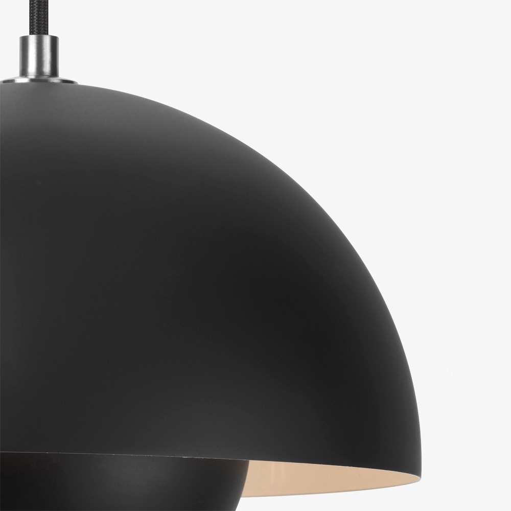 Flowerpot VP1 Pendelleuchte Matt Schwarz - &Tradition 20709501 - Verner Panton