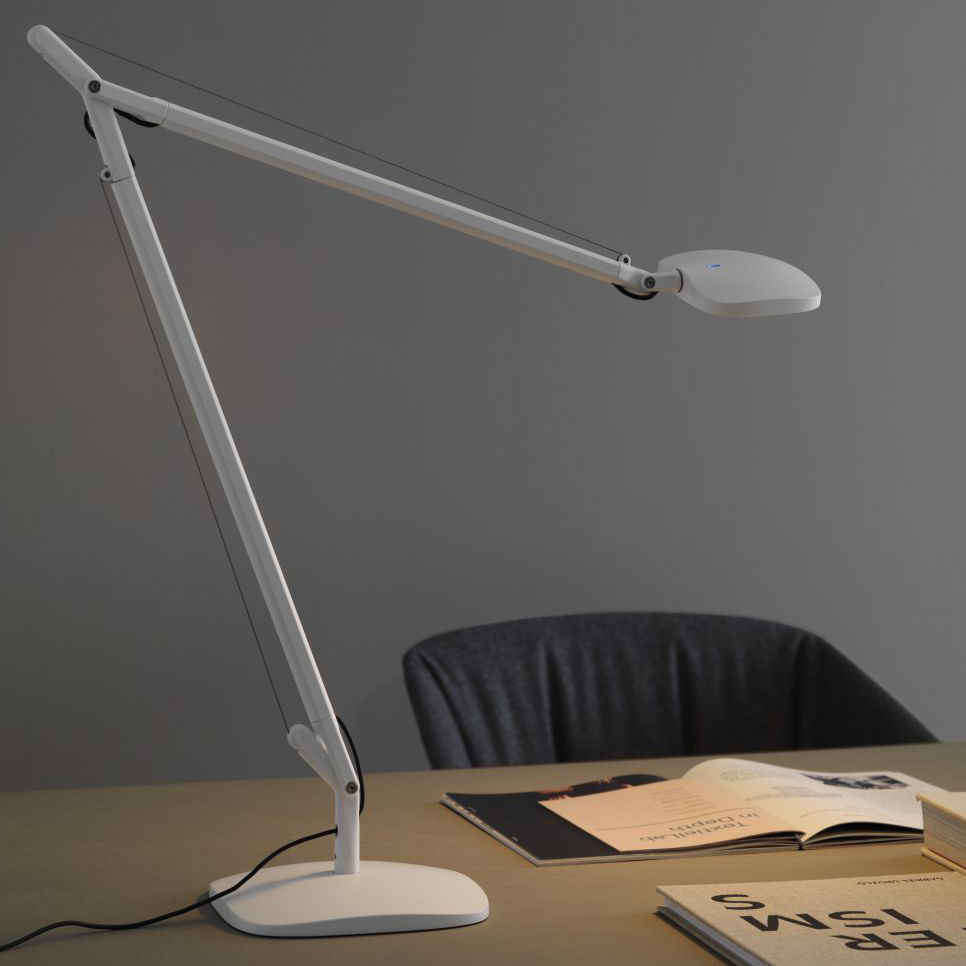 Volee Schreibtischleuchte Weiß - Fontana Arte 4286BI / 4290BI - Odo Fioravanti