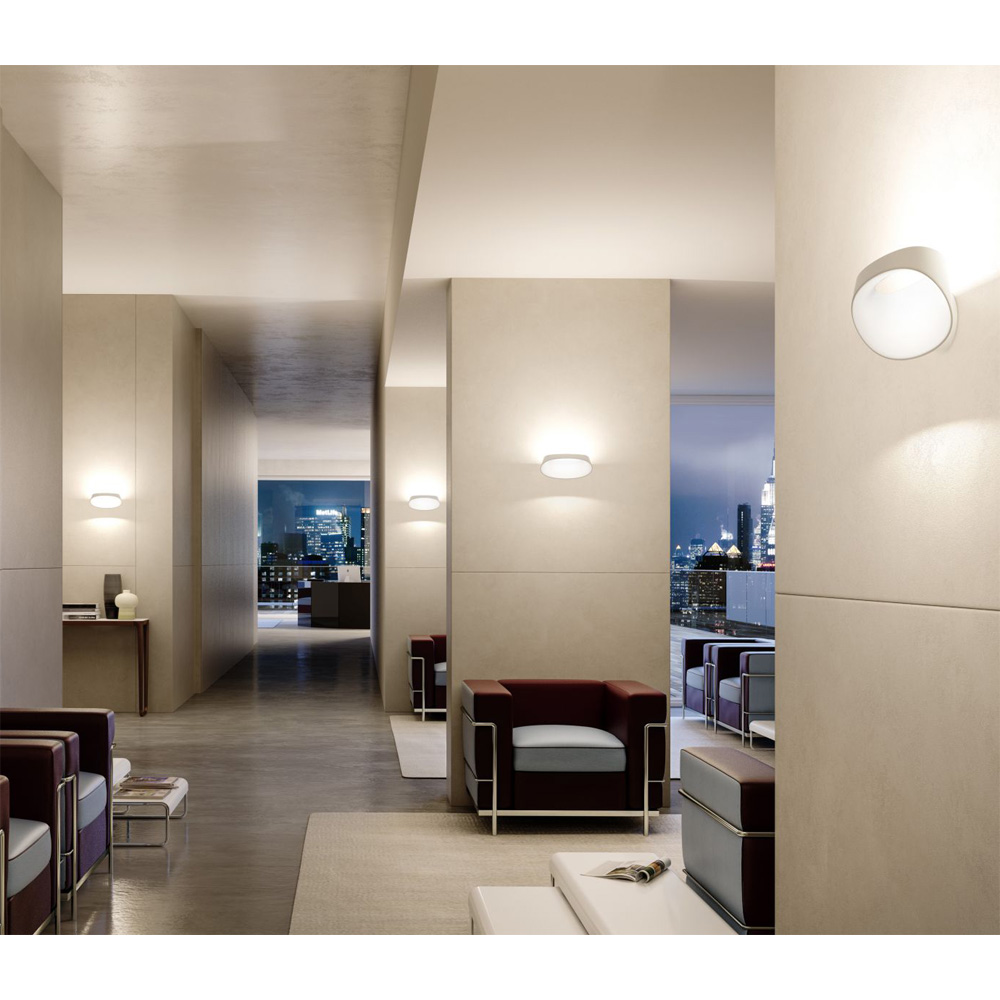 Bonnet Wandleuchte Weiß [3000 K] - FontanaArte 4318 BI - Odo Fioravanti