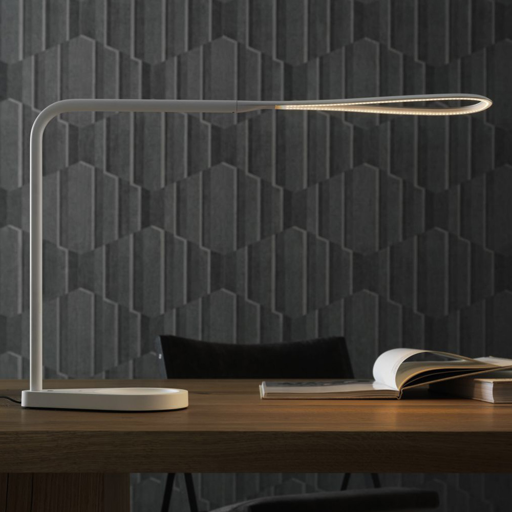 KINX Schreibtischleuchte Weiß - FontanaArte 4312 BI - Karim Rashid