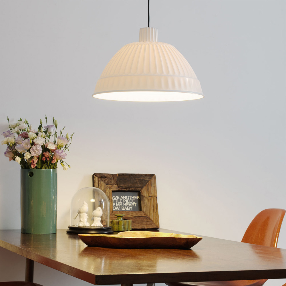 Cloche Deckenleuchte Weiß Transparent - Fontana Arte 4260BI/TR - Archivio Storico