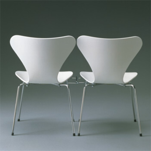 Modell 3107 Stuhl Weiß Lackiert - Fritz Hansen - Arne Jacobsen