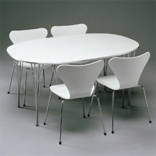 Modell 3107 Stuhl Weiß Lackiert - Fritz Hansen - Arne Jacobsen