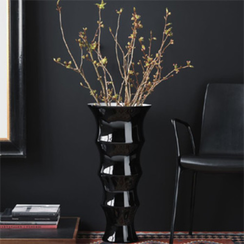 Karen Blixen Bodenvase Schwarz Höhe 70 cm - Holmegaard - Anja Kjaer Blumenvase