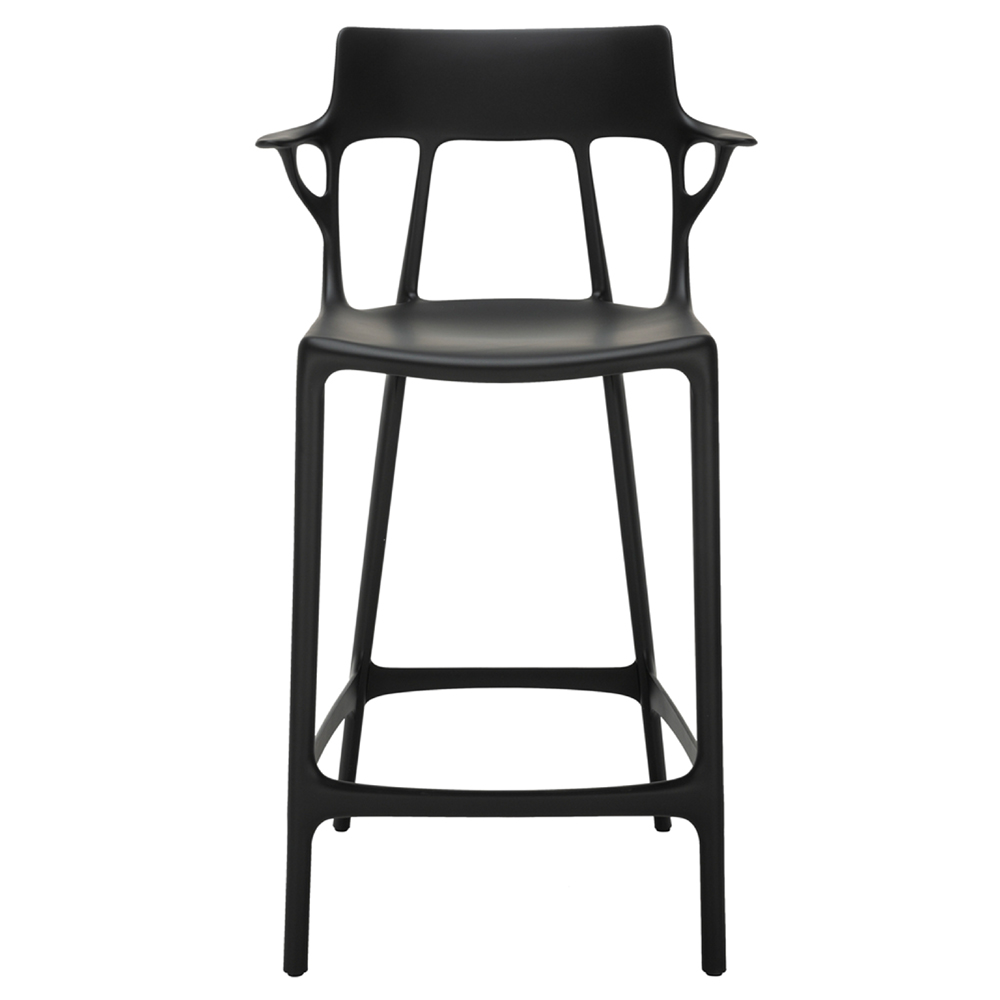A.I. Stool Recycled Sitzhocker Schwarz [Höhe 65 cm] - Kartell 5888NE - Philippe Starck