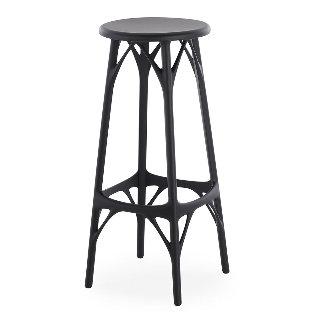 A.I. Stool Light Barhocker Schwarz [Höhe 75 cm] - Kartell 5903NE - Philippe Starck