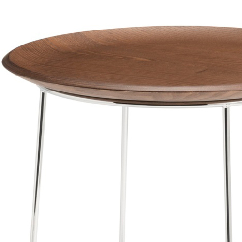 AL Wood Table Esche [Gestell Verchromt] - Kartell 4929SC - Philippe Starck