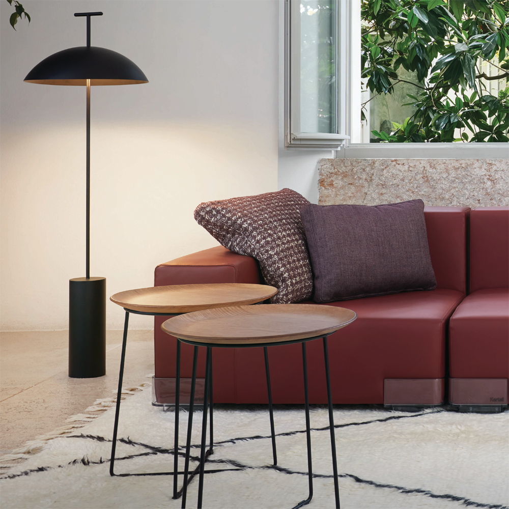 AL Wood Table Esche [Gestell Verchromt] - Kartell 4929SC - Philippe Starck