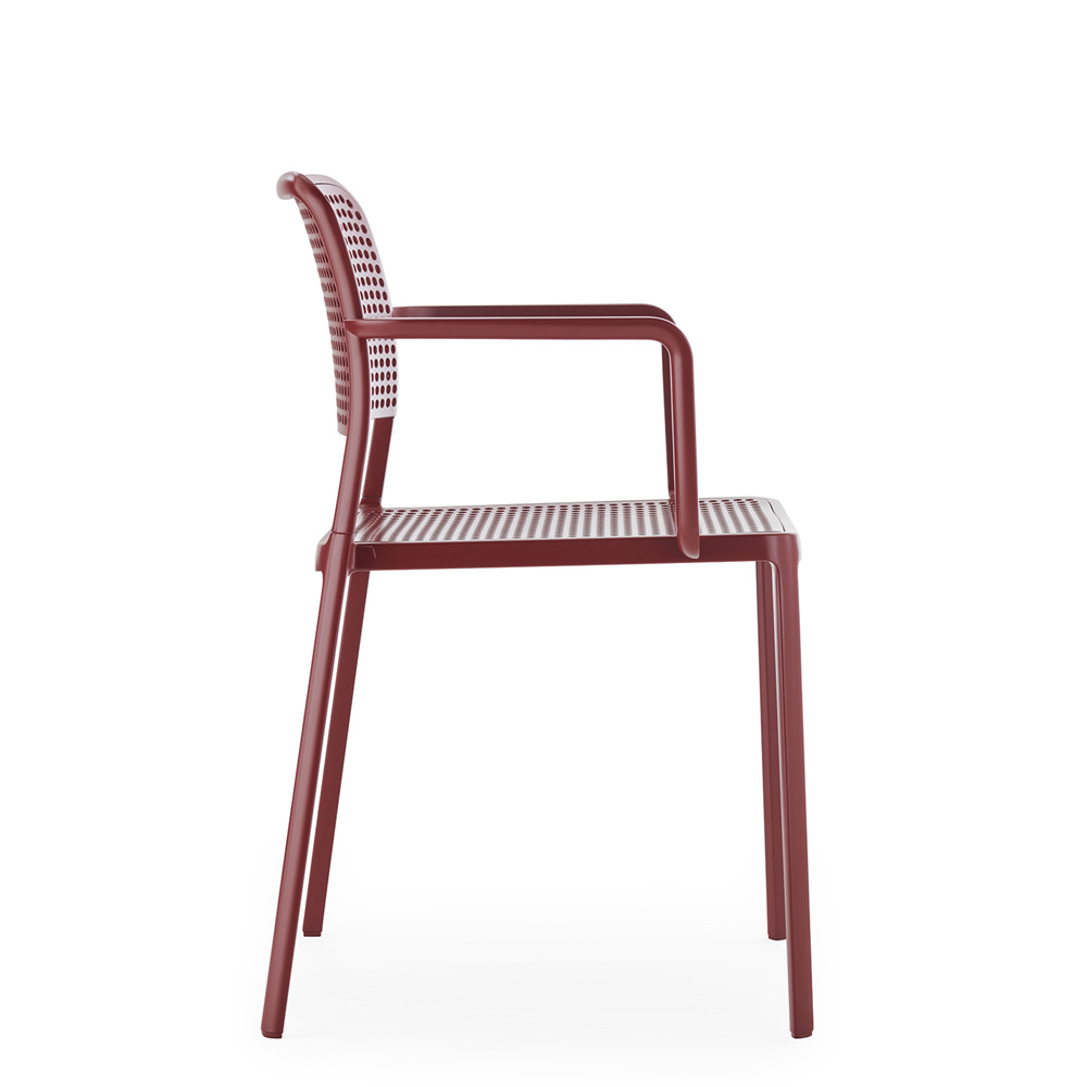 Audrey Stuhl mit Armlehnen in Beige / Blau / Burgund - Kartell 5876BE / 5876BL / 5876BO - Piero Lissoni