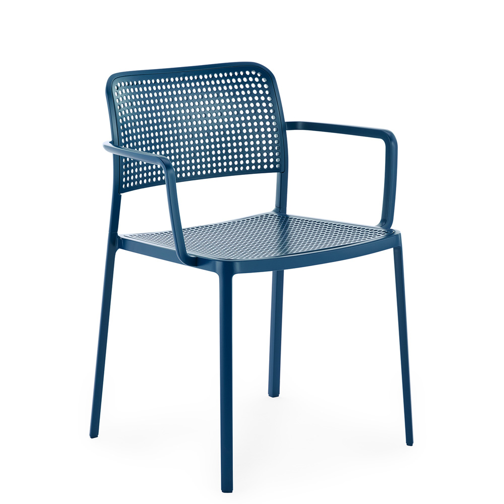 Audrey Stuhl mit Armlehnen in Beige / Blau / Burgund - Kartell 5876BE / 5876BL / 5876BO - Piero Lissoni