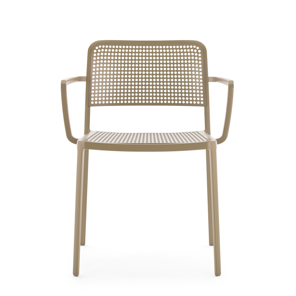 Audrey Stuhl mit Armlehnen in Beige / Blau / Burgund - Kartell 5876BE / 5876BL / 5876BO - Piero Lissoni