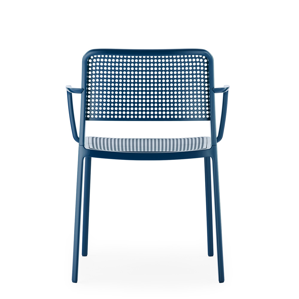 Audrey Stuhl mit Armlehnen in Beige / Blau / Burgund - Kartell 5876BE / 5876BL / 5876BO - Piero Lissoni