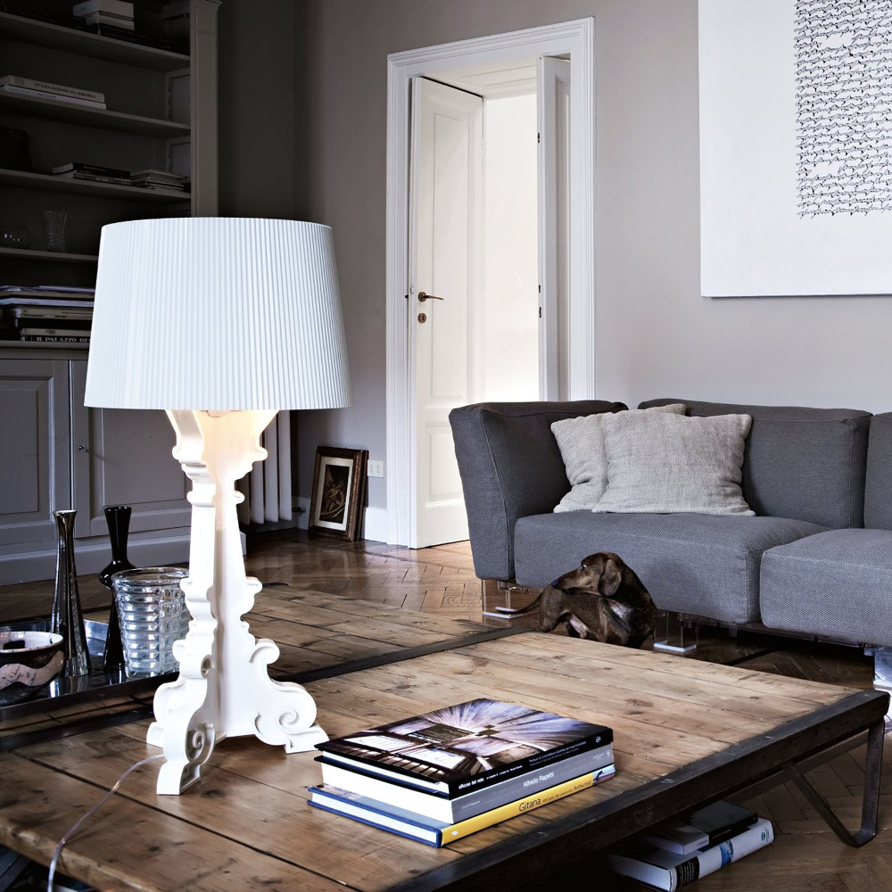 Bourgie Leuchte Weiß Gold - Kartell 9076 00 - Ferruccio Laviani