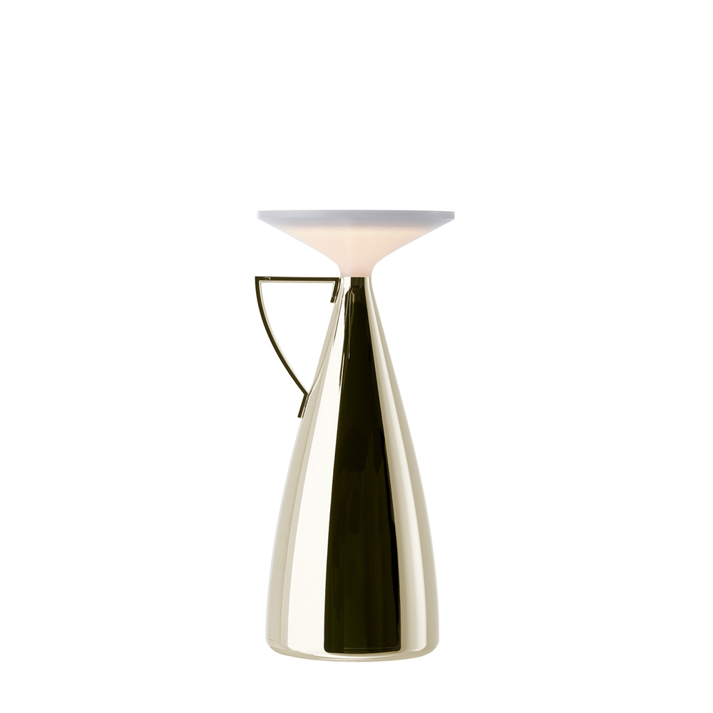 Camomille Metall Tischleuchte in Kupfer / Titan / Champagner - Kartell 09580RR / 09580TT / 09580GG - Philippe Starck