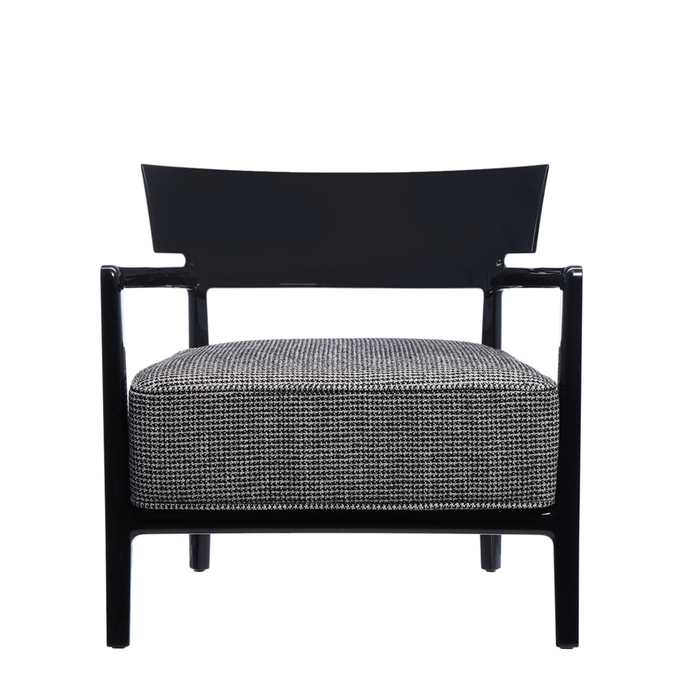 Cara Armchair Sessel Schwarzes Gestell [Schwarz-Beige Fancy Stoffbezug] - Kartell 58434H - Philippe Starck & Sergio Schito