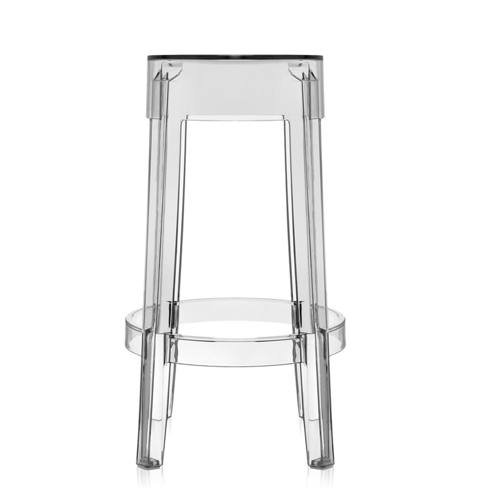 Charles Ghost Hocker Glasklar [Sitzhöhe 65 cm] - Kartell 4898B4 - Philippe Starck