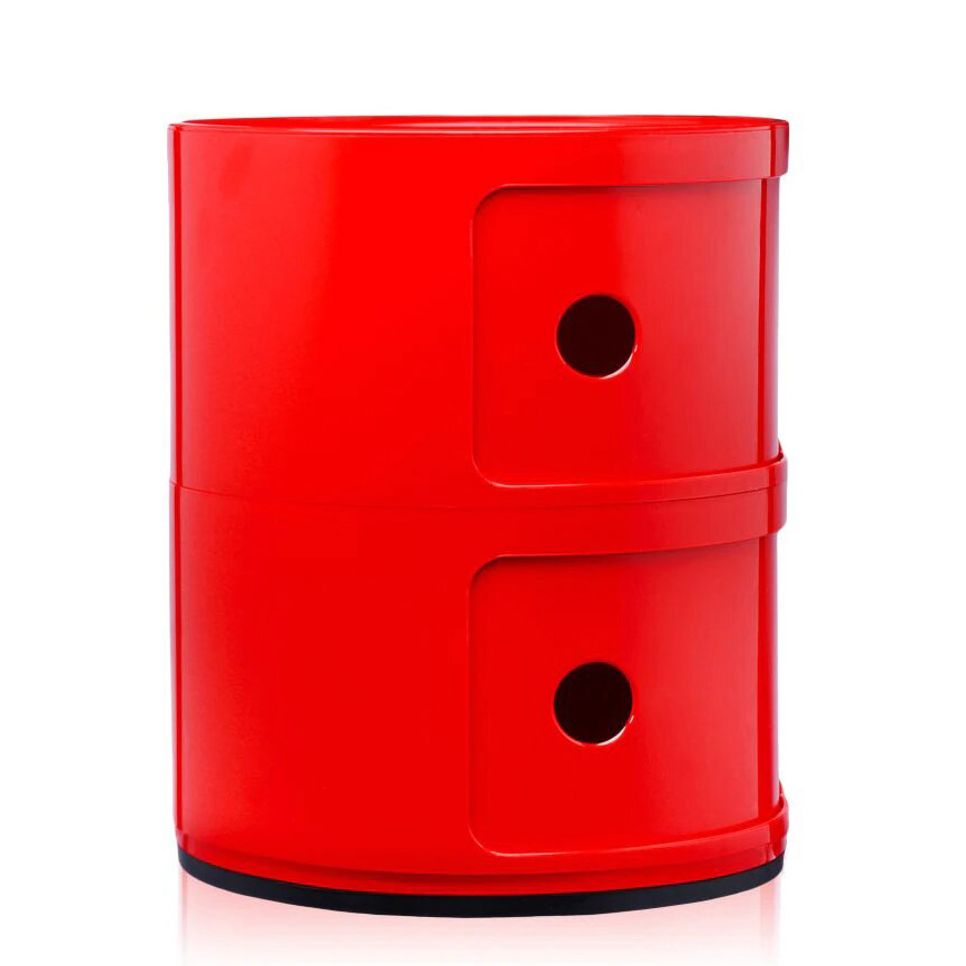 Componibili 2er Kommode Rot - Kartell 4966 10 - Anna Castelli Ferrieri