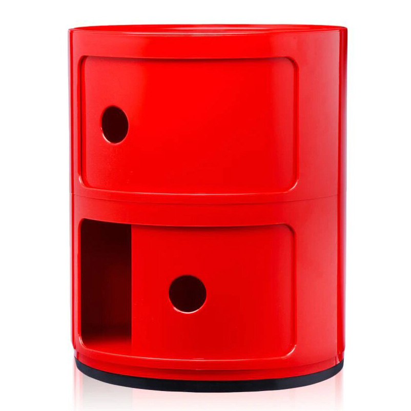 Componibili 2er Kommode Rot - Kartell 4966 10 - Anna Castelli Ferrieri