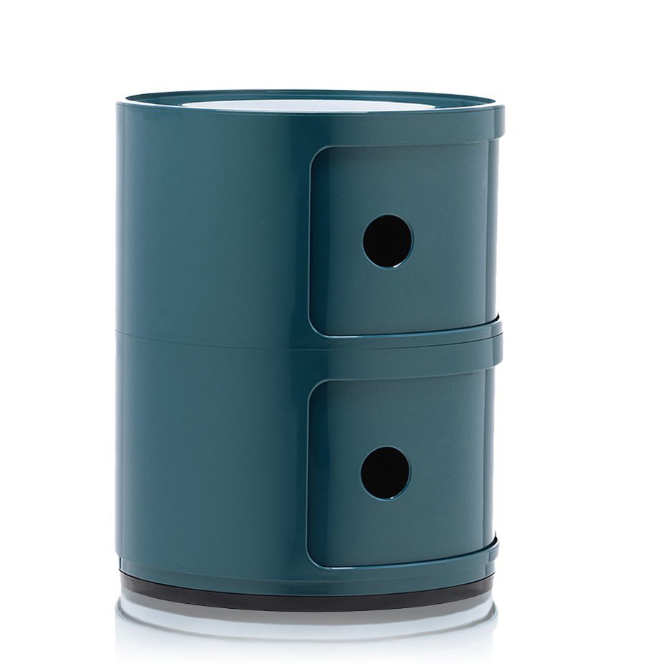 Componibili 2er Baukastenelement in Blau - Kartell 4966 15 - Anna Castelli Ferrieri